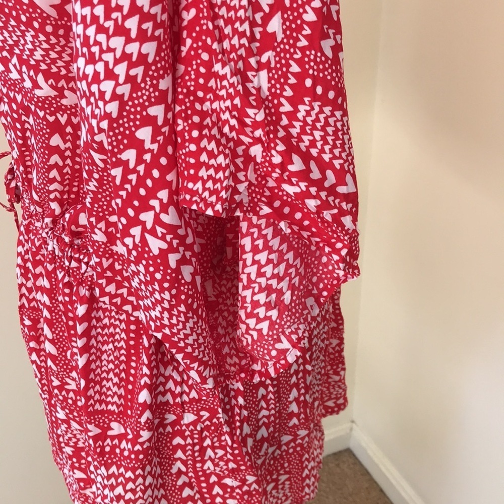 VICTORIA'S SECRET OS red printed duster or cover up - Picture 3 of 9